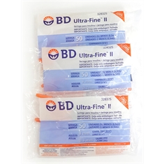   Seringa para Insulina BD Ultrafine 0,5mL (50UI) Agulha 8x0,3mm 30G - PACK COM 30 SERINGAS